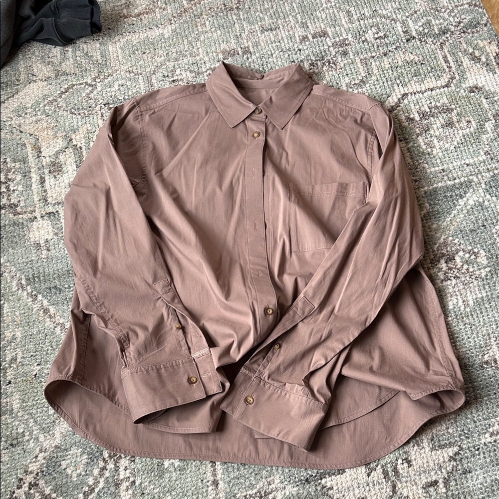 Brown Button-Up Shirt